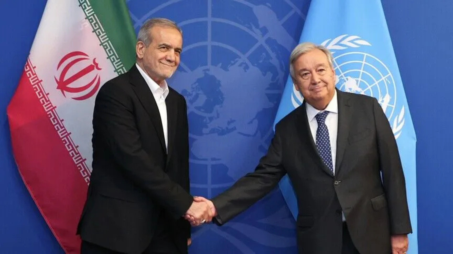 Guterres, Pezeshkian discuss diplomacy and Hormuz at UNGA