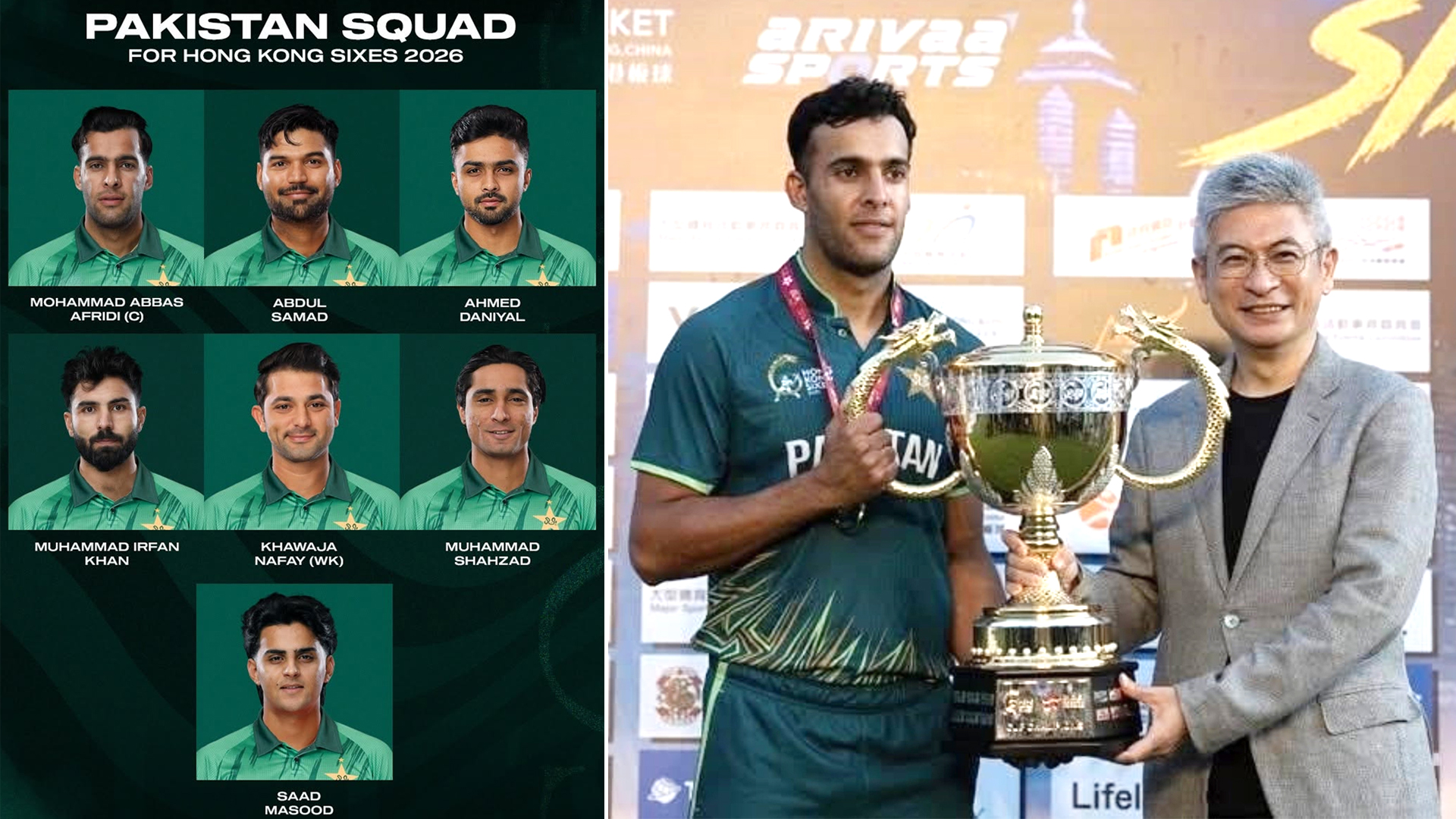 Defending champions Pakistan announce squad for Hong Kong Sixes 2026